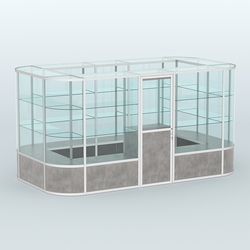 Павильон из профиля островной №4б, Бетон Чикаго светло-серый F186 ST9