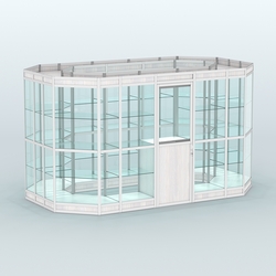 Павильон из профиля островной №5в, Ясень Анкор светлый