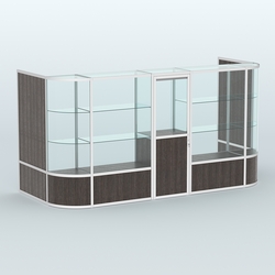 Павильон из профиля пристенный №12б (5,50 кв.м), Дуб Венге