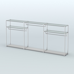 Островная торговая система ХРОМ 3600 мм с поручнями №4, Серый