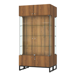 Витрина Монти №5-С двусторонняя, Орех