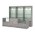 Комплект витрин ЭК-01 и прилавков ЭК-3 Бетон Чикаго светло-серый F186 ST9