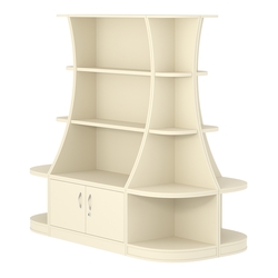 Островной низкий стеллаж ГАРАНТ №2, Крем Вайс