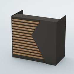 Ресепшен граунд №6Б, Черный + Дуб Канзас Коричневый