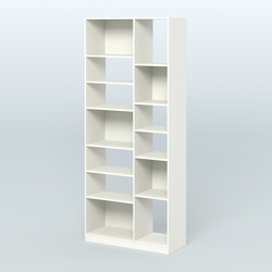 Стеллаж из ДСП серии ЛОФТ №9-2 с полками ДСП, Белый