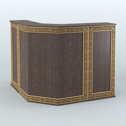 Ресепшен Г-образный серии БАРОККО №4, Дуб Венге