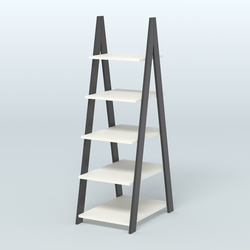 Торговая двусторонняя стойка ЛОФТ №3-650 узкая, Черный + Белый