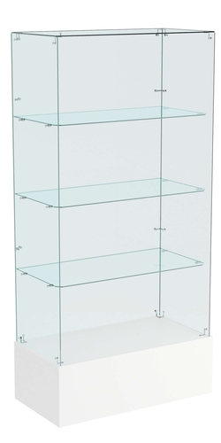 Витрина ИСТРА №111 прямоугольная (З/C - зеркало), без дверей, Белый