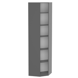 Стеллаж угловой из ДСП серии Эконом №5-400, Темно-Серый