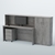 Ресепшен с выдвижной тумбой ВЕГА №5 Бетон Чикаго светло-серый F186 ST9