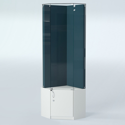 Угловая витрина для медалей ИС-333-А (задняя стенка бархат), Белый