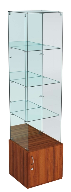 Витрина ИСТРА №108 стаканчик (З, С - зеркало), без дверей, Орех