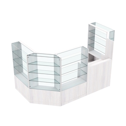 Торговый пристенный островок ГРАЦИЯ №3 (открытый) (4.68 кв.м), Ясень Анкор светлый