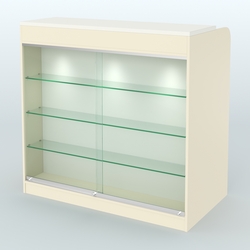 Ресепшен-Лайт №4 (Фасадная стенка - ЛДСП), Крем Вайс + Белый