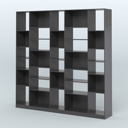 Стеллаж из ДСП серии ЛОФТ №17-2 с полками ДСП, Черный