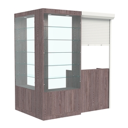 Угловой павильон №1-5П (2,16 кв.м), Ясень Анкор темный