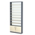 Стеллаж из ДСП с 8-ю полками 200x900 мм серии LEVEL-8 №10-1 (З/C - СТЕКЛО) Темно-серый + Крем Вайс