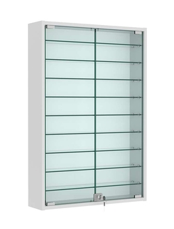 Витрина настенная №2-5А высокая с девятью полками, Серый