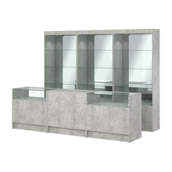 Комплект витрин ЭК-03 и прилавков ЭК-2, Метрополитан Грей