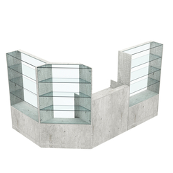 Торговый угловой островок ГРАЦИЯ №1 (открытый) (3.71 кв.м), Метрополитан Грей