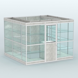 Павильон из профиля пристенный №9в (6,75 кв. м), Метрополитан Грей