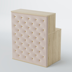 Ресепшен БАРОН №1 (карета золото), Дуб сонома + Велюр Tiffany 02 Beige