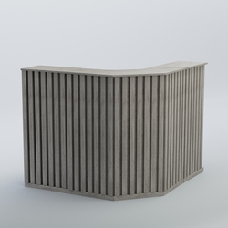 Ресепшен Г-образный серии ПРИЛИВ №4, Бетон Чикаго светло-серый F186 ST9