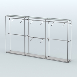 Торговая система ХРОМ без ДСП 3600 мм с поручнями №6, Серый