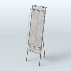 Напольная стойка Хром под очки №3-Д24 (открытого доступа), Метрополитан Грей