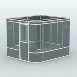 Павильон из профиля угловой №5а (5,5 кв.м), Темно-Серый