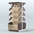 Островной высокий стеллаж для хлеба и выпечки Феникс №4 Дуб Венге + Дуб Сонома