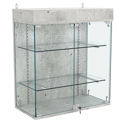 Витрина настенная НЕО №1А-1 с двумя полками, Метрополитан Грей