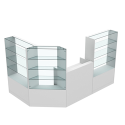 Торговый угловой островок ГРАЦИЯ №1 (открытый) (3.71 кв.м), Серый