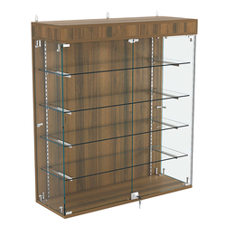 Витрина настенная НЕО №4А-1 с четырьмя полками, Орех