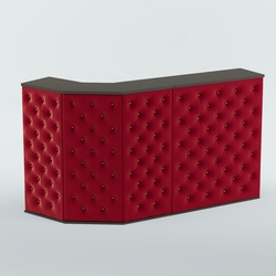 Ресепшен БАРОН №5 (карета золото), Черный + 07 Dk. Red Велюр