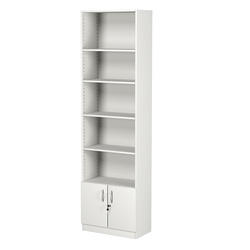 Стеллаж из ДСП с 4-мя полками 300x600 мм серии LEVEL-4 №5 (З/C - ДВП), Белый