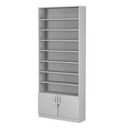 Стеллаж из ДСП с 7-ю полками 250x900 мм серии LEVEL-7 №11 (З/C - ДВП), Серый