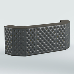 Ресепшен БАРОН №6 (карета золото), Черный + Экокожа черная