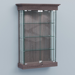 Витрина для музеев "Коллекция" настенная №1-3А-РЕГ, Ясень Анкор темный