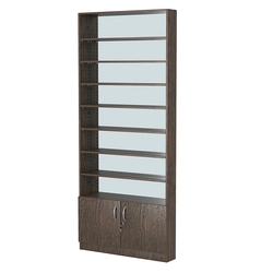 Стеллаж из ДСП с 7-ю полками 150x900 мм серии LEVEL-7 №9-2 (З/C - ЗЕРКАЛО), Дуб Венге