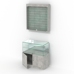 Комбинированный прилавок-витрина демонстрационный КПВ-01-07, Метрополитан Грей