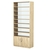 Стеллаж из ДСП с 7-ю полками 350x900 мм серии LEVEL-7 №13-1 (З/C - СТЕКЛО) Дуб Сонома