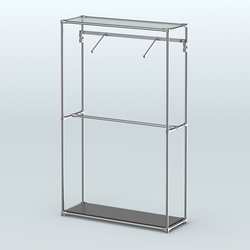 Торговая система ХРОМ без ДСП 1200 мм с поручнями №4, Черный