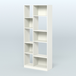 Стеллаж из ДСП серии ЛОФТ №9-1 (зеркальное отражение - Z), Белый