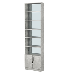 Стеллаж из ДСП с 5-ю полками 200x600 мм серии LEVEL-5 №3-2 (З/C - ЗЕРКАЛО), Метрополитан Грей