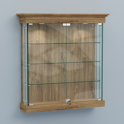 Витрина для музеев "Коллекция" настенная №2-3А-РЕГ, Дуб Канзас коричневый