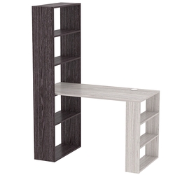 Стол письменный со стеллажом СПС-01, Ясень Анкор светлый + Ясень Анкор темный