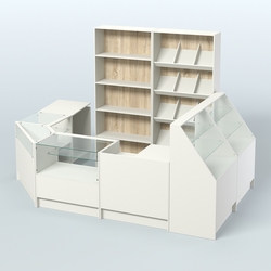 Торговый Островок "Эконом" №19 (6.24 кв.м), Белый + Дуб Сонома