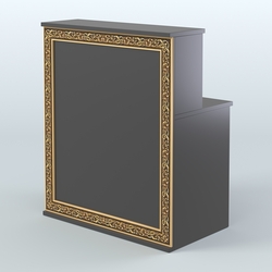 Ресепшен прямоугольный серии БАРОККО №1, Черный