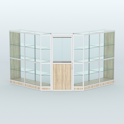 Павильон из профиля угловой №7г (9 кв.м), Дуб Сонома